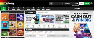 Betway Sportsbook Frontpage