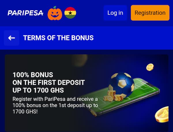 Paripesa First Deposit Bonus